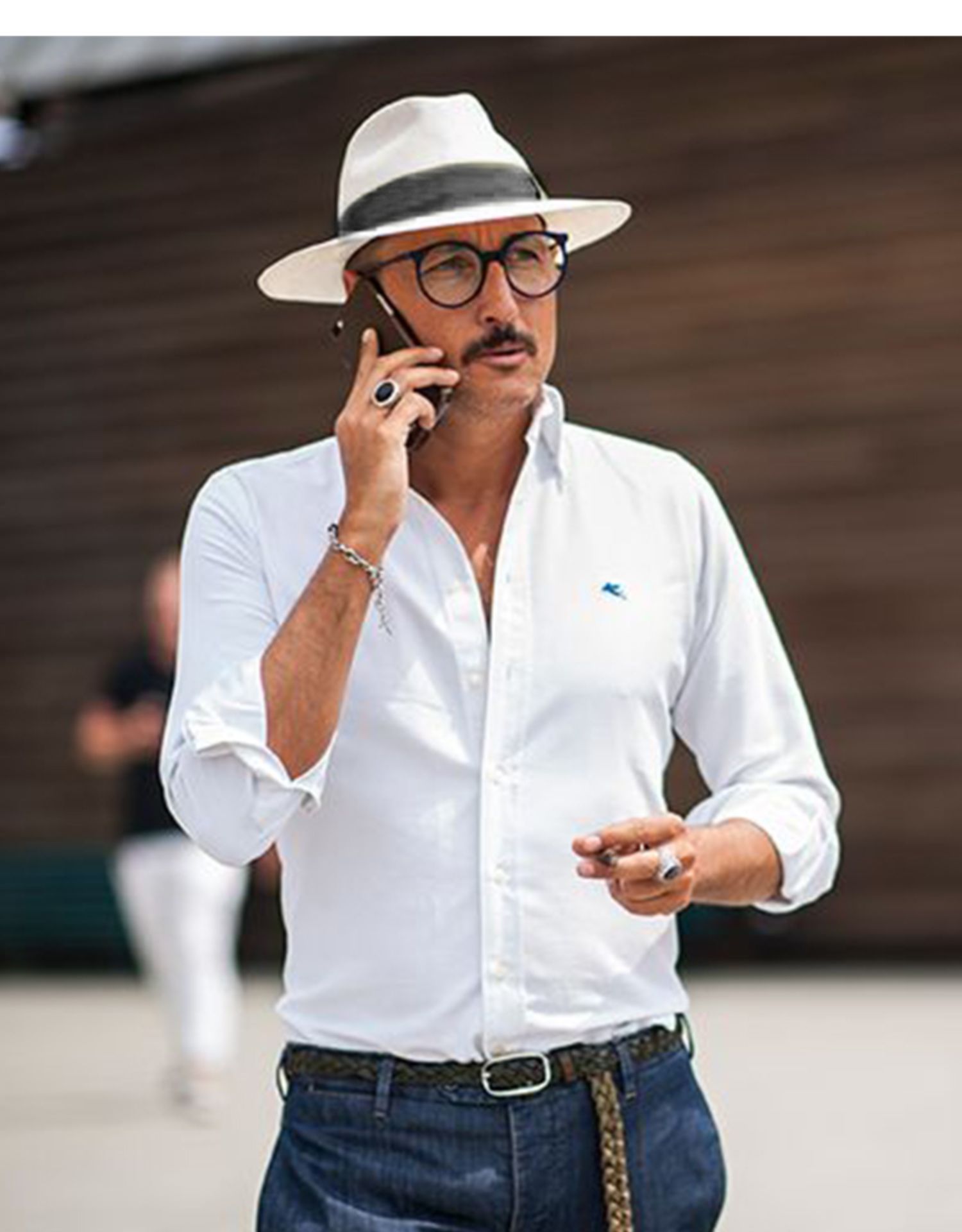 帽春夏男士巴拿马礼帽手工五分编帽休闲遮阳帽青中年绅士帽潮墨斗潮品