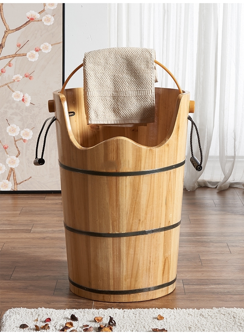 欧因桑拿/足浴/健身家具156 家用泡脚桶木质熏蒸木桶足浴加热洗脚盆