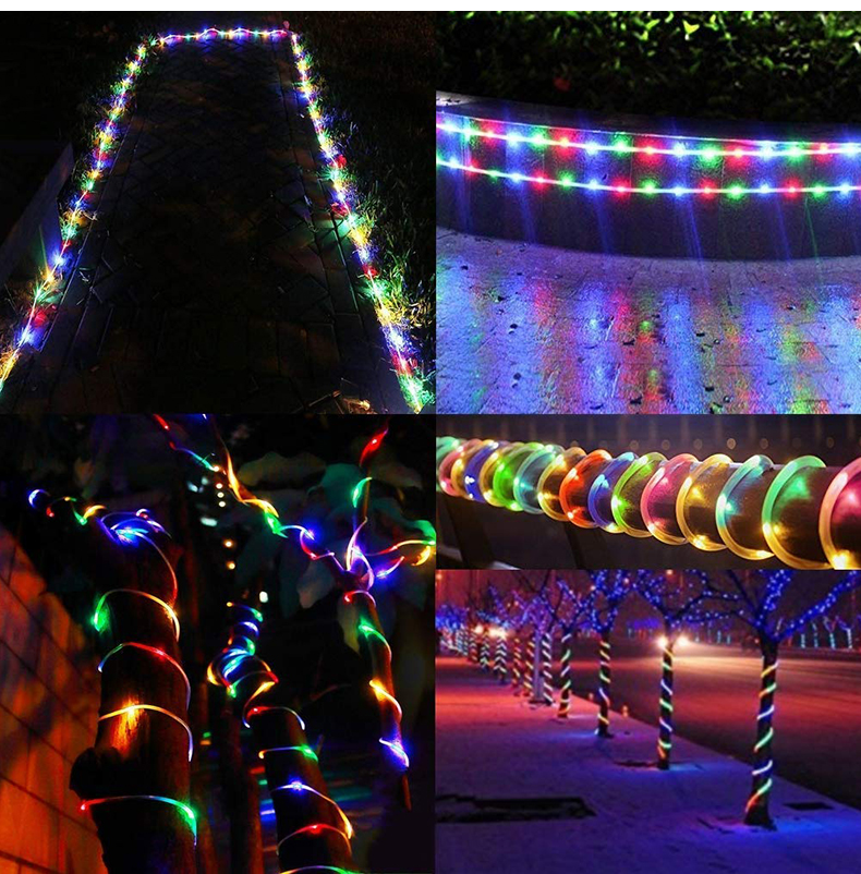 户外防水led围墙灯串太阳能灯带庭院装饰树灯花园别墅节日灯彩灯