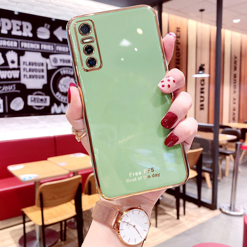 vivoy73s手机壳套vivoy73s保护套v2031a电镀硅胶软壳5g版包边防摔简约