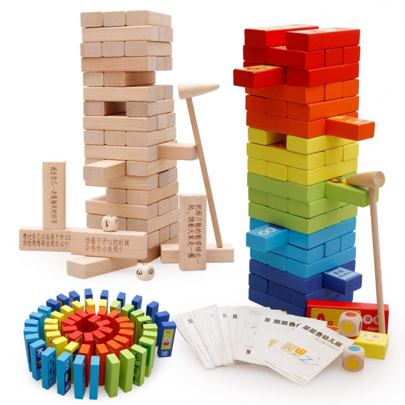 抽取叠叠乐釜底抽薪积木亲子游戏儿童玩具幼儿园室内家庭趣味【定制】