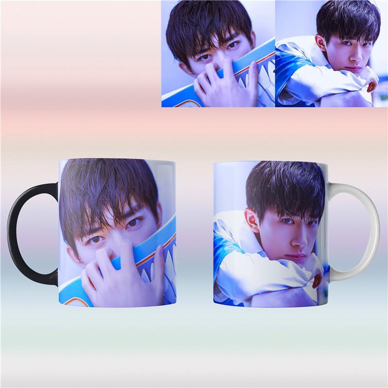 易烊千玺周边定制变色水杯生日礼物马克变色杯diy印照片陶瓷杯子qxm01