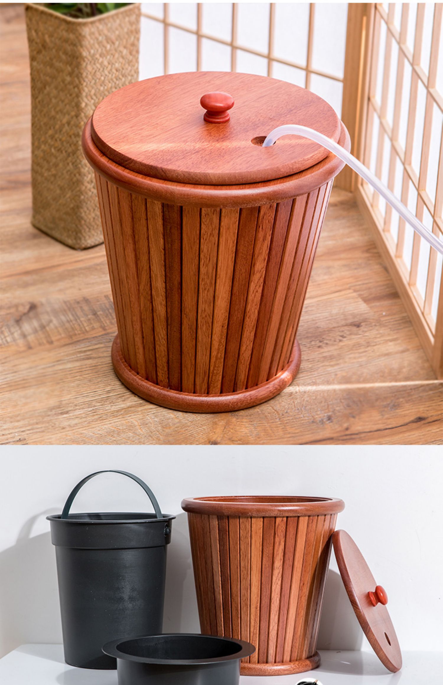 茶桌小号茶几接茶水桶垃圾桶倒茶渣桶茶叶桶排带盖家用废水泡茶桶