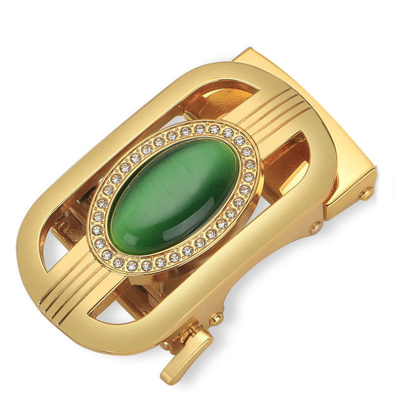 吉象如意玉石皮带扣头男士镶嵌玛瑙宝石自动扣35cm宽吉祥如意和田玉