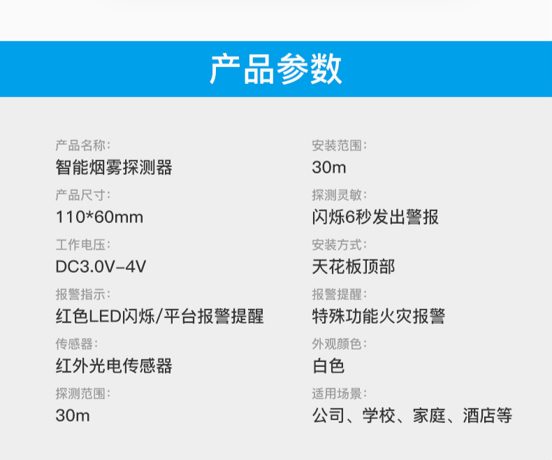 nbiot烟雾报警器家用wifi无线消防3c认证感应火灾智能烟感探测器sd51