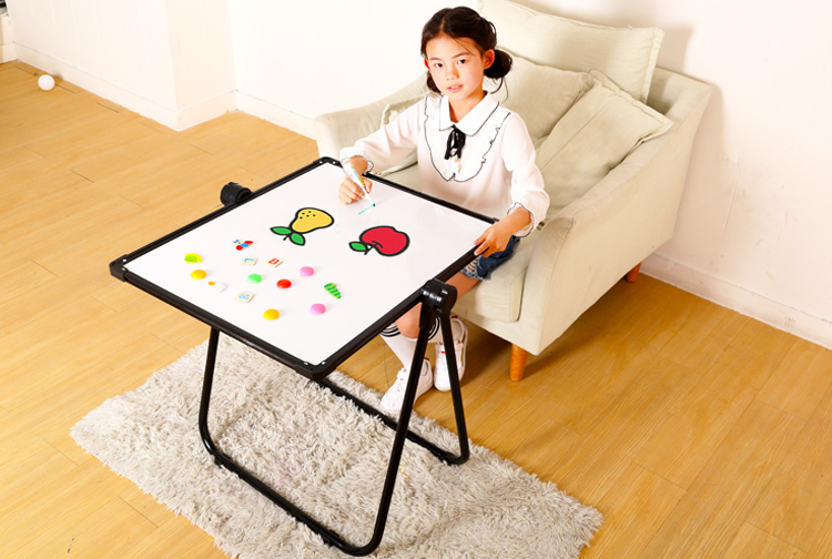 画板小黑板支架式学生家用儿童双面磁生写字涂鸦宝宝幼儿白板b款黑色