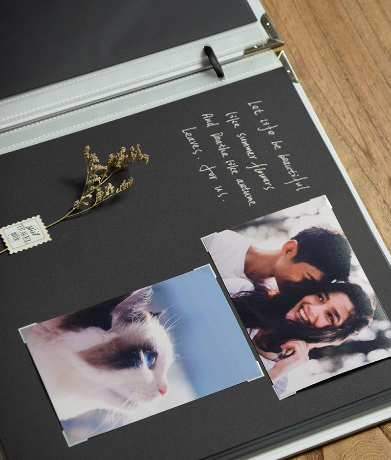 卡汐沐 黑色内页情侣相册本集复古创意手工相薄同学纪念册回忆录