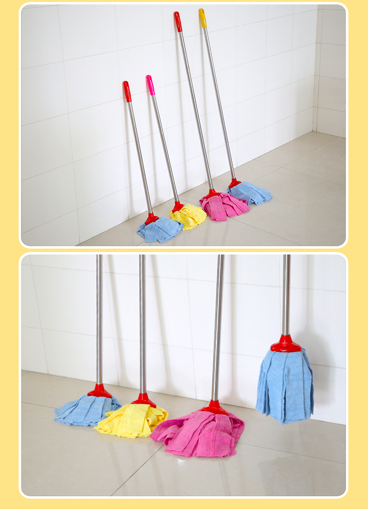 小拖把小号家用轻便男女迷你老式儿童墩布幼儿园小学生专用拖把 三维