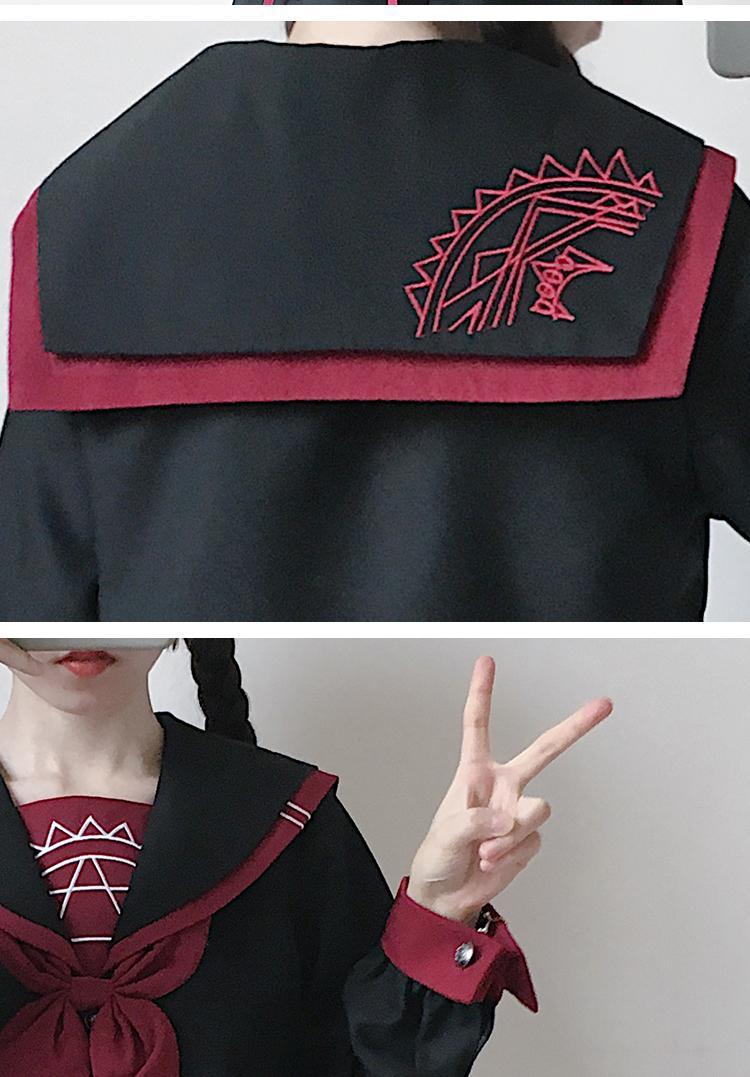 jk制服jk制服不良少女魔法阵水手服女秋韩版日系jk制服长袖jk制服夏