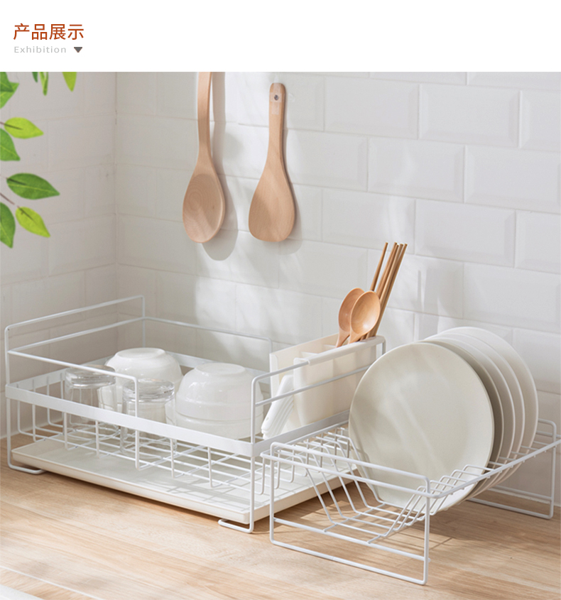 不锈钢碗架厨房置物架碗筷收纳盒储物架碗碟沥水架晾放碗架家用三维