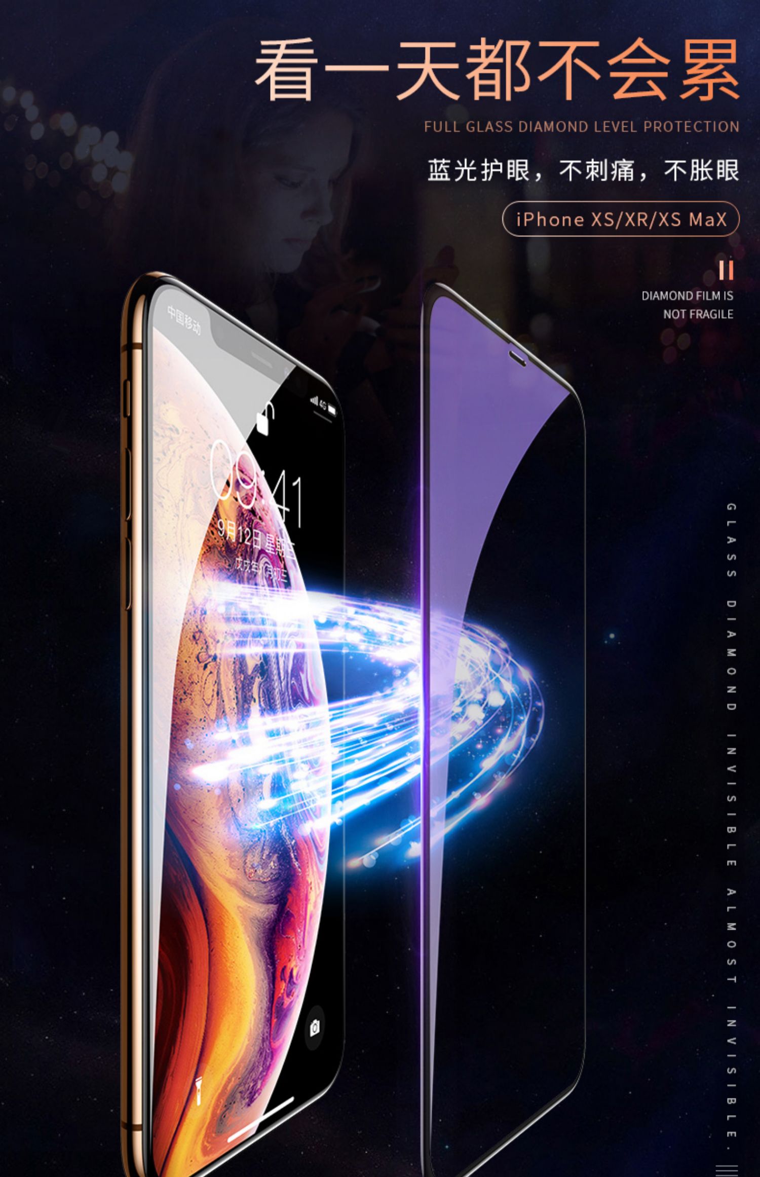 苹果x钢化膜iphonex手机xs贴膜max全屏覆盖iphonexr蓝光iphonexmax