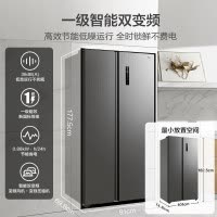 美的(Midea)607升对开门冰箱双变频一级能效家用超薄电冰箱智能净味无霜BCD-607WKPZM(E)大容量