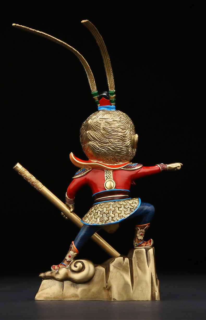 梦玉盈纯铜齐天大圣孙悟空摆件斗战胜佛像铜猴子工艺品家居客厅装饰