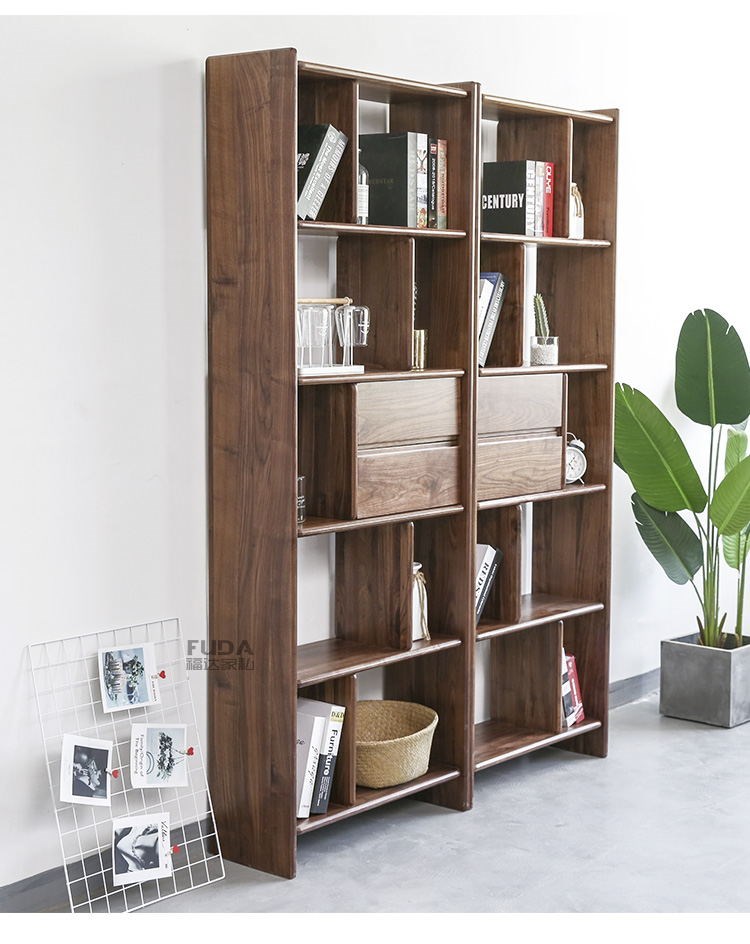 dcm书柜/书架其他 苏宁放心购格山书柜 简约原木书柜 展示置物架 实木