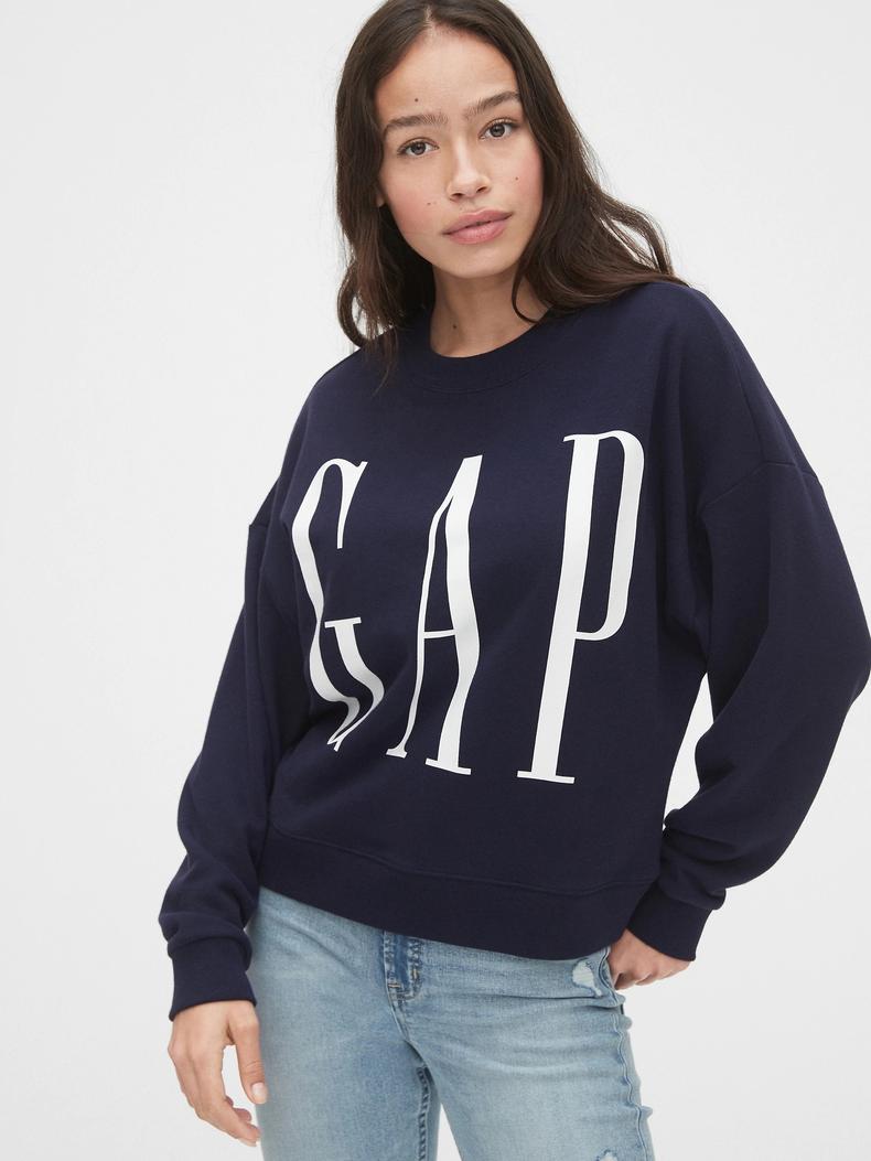 gap女装舒适圆领套头卫衣秋544856 2020新款基本款休闲logo上衣