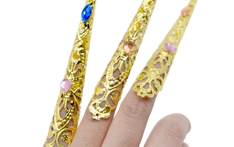 指甲套甄嬛娘娘同款配饰护甲假长指甲套清朝宫廷千手观音舞蹈古装颜色