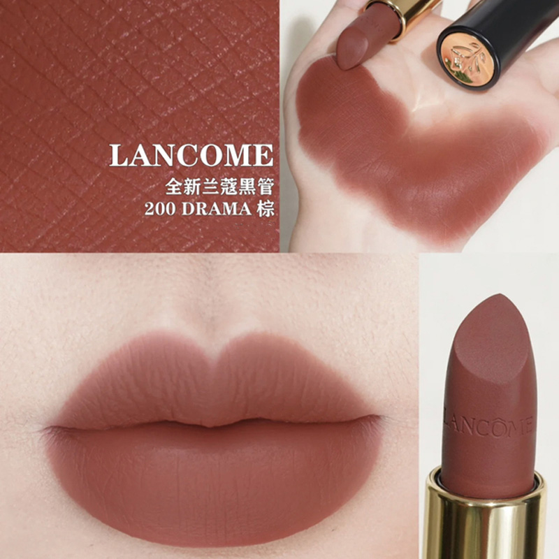 【兰蔻(lancome)唇膏】 lancome兰蔻菁纯小蛮腰唇膏 丝绒雾面哑光口红