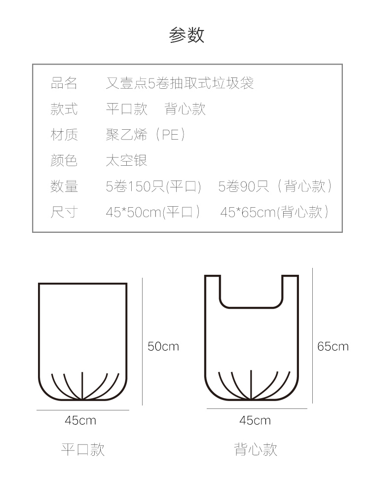 家用垃圾袋加厚手提背心式廚房清潔袋一次性中大號塑料袋 三維工匠