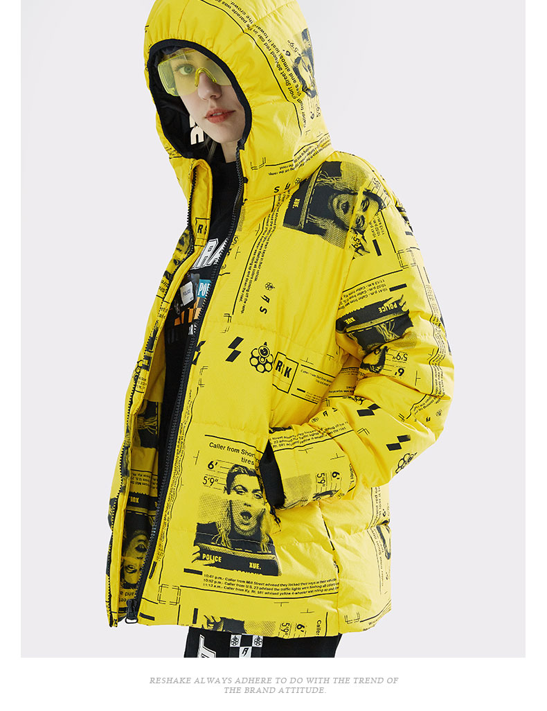 马克华菲潮牌reshake华菲型格羽绒服男新款秋冬面包服连帽短款外套男