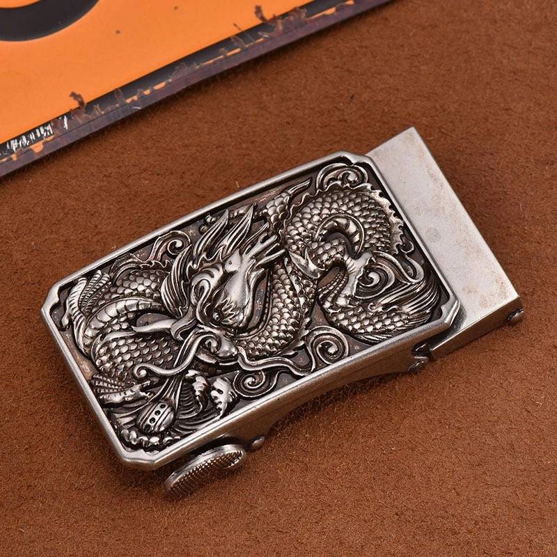 无牙自动扣仿古铜男士扣头个性潮流皮带扣合金腰带扣头男裤带卡扣无牙