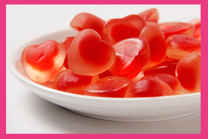 268元选两份雅客心形草莓夹心水果软糖橡皮糖500g散装心心相印喜糖