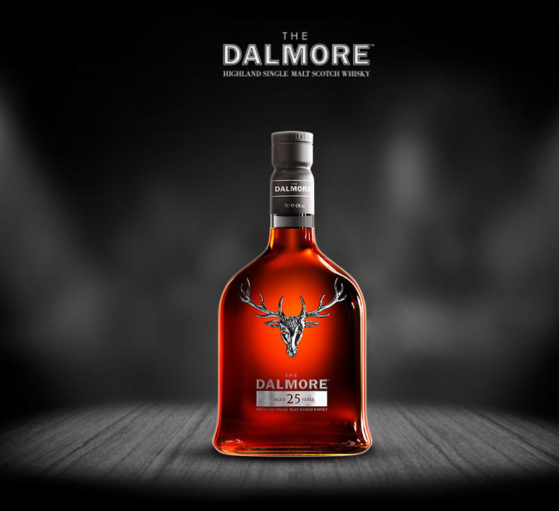 大摩thedalmore25年苏格兰单一麦芽威士忌700ml达尔摩进口洋酒