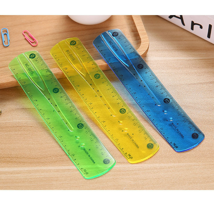 2015cm透明软尺学生文具办公用软直尺软胶尺使用更安全可以弯曲20cm5