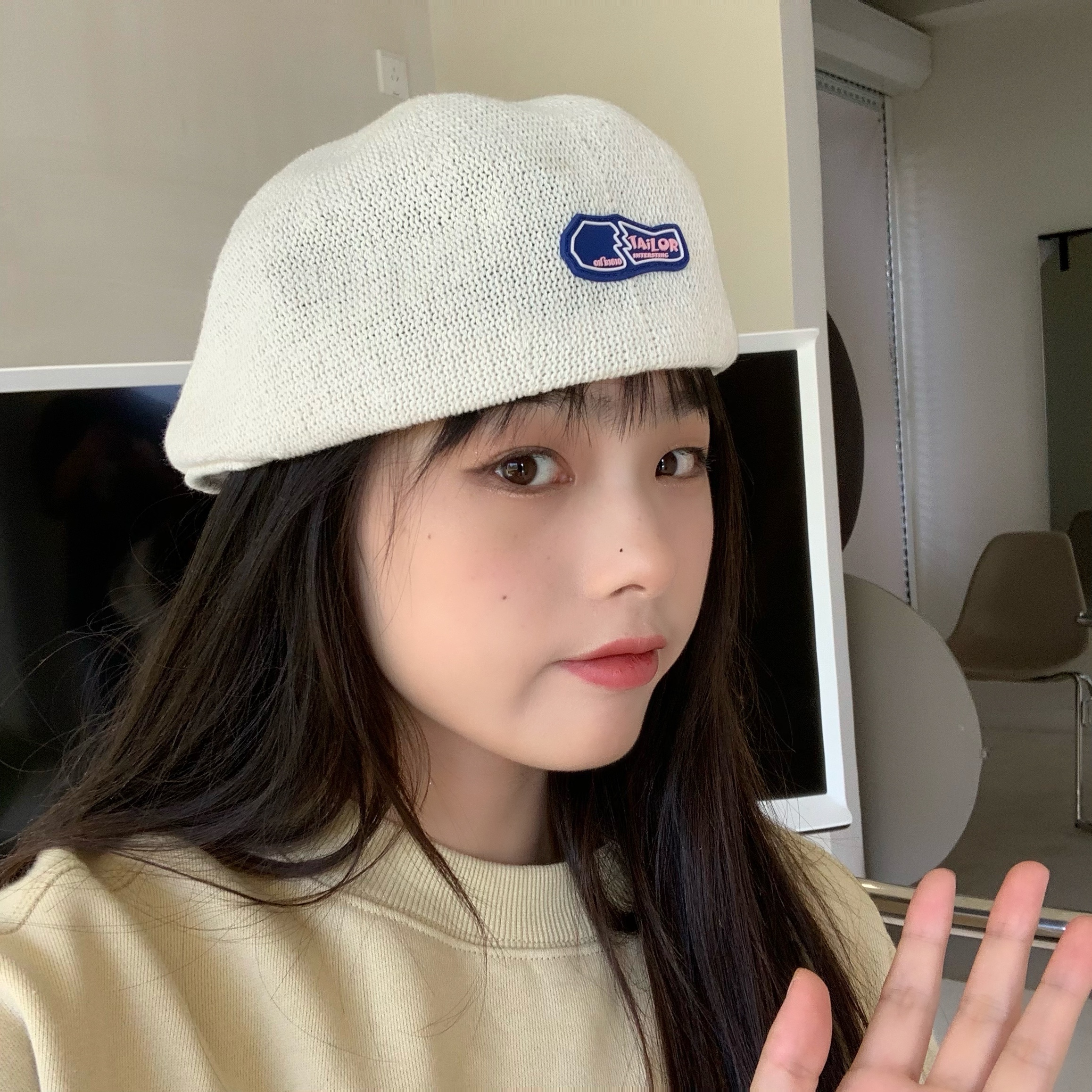 suntek陈奶奶小众透气反戴前进帽女秋韩版时尚短檐鸭嘴帽休闲贝雷帽子