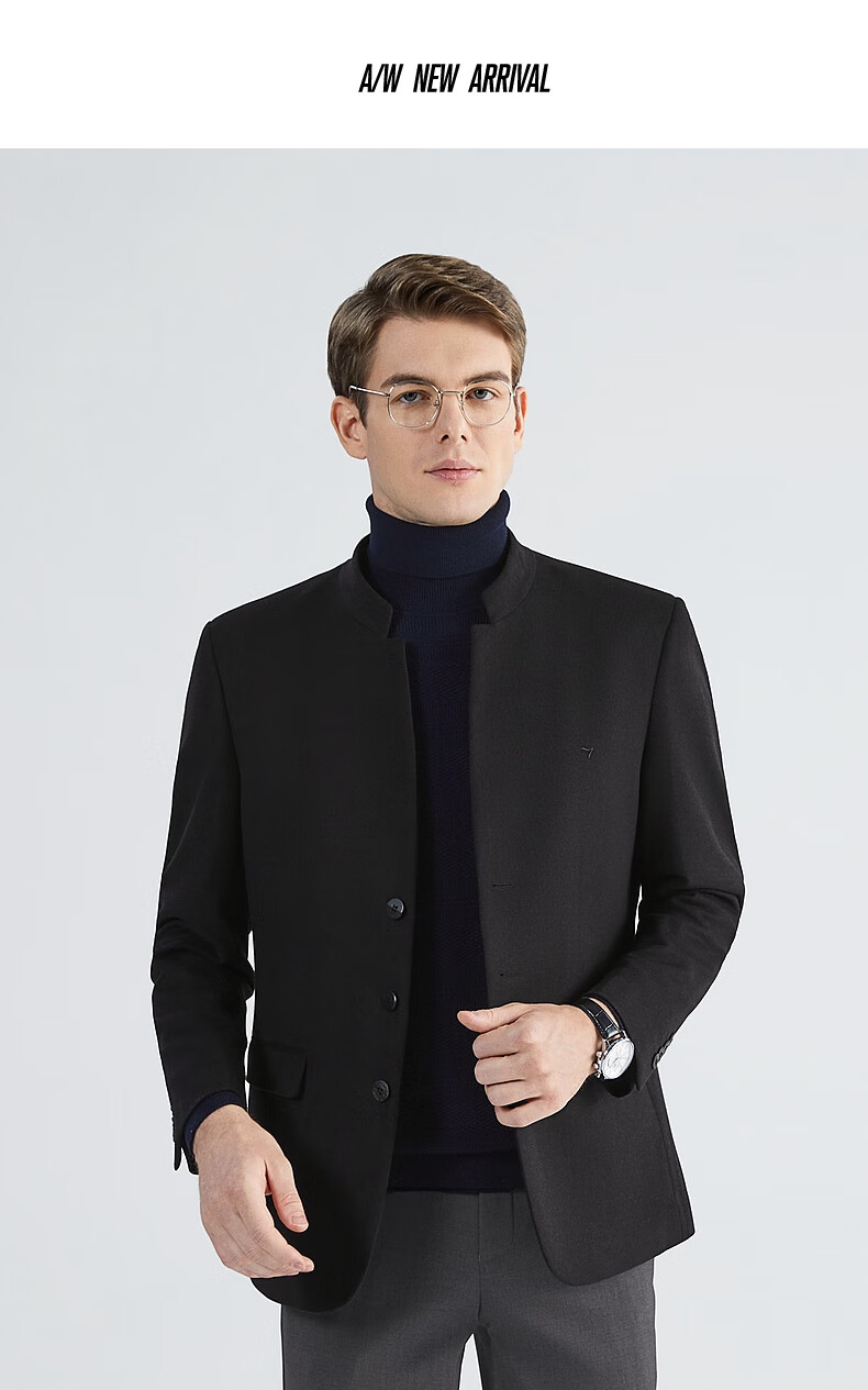 【柒牌男装(sevenbrand)男士西服套装123c70150】 柒牌休闲西装男2022