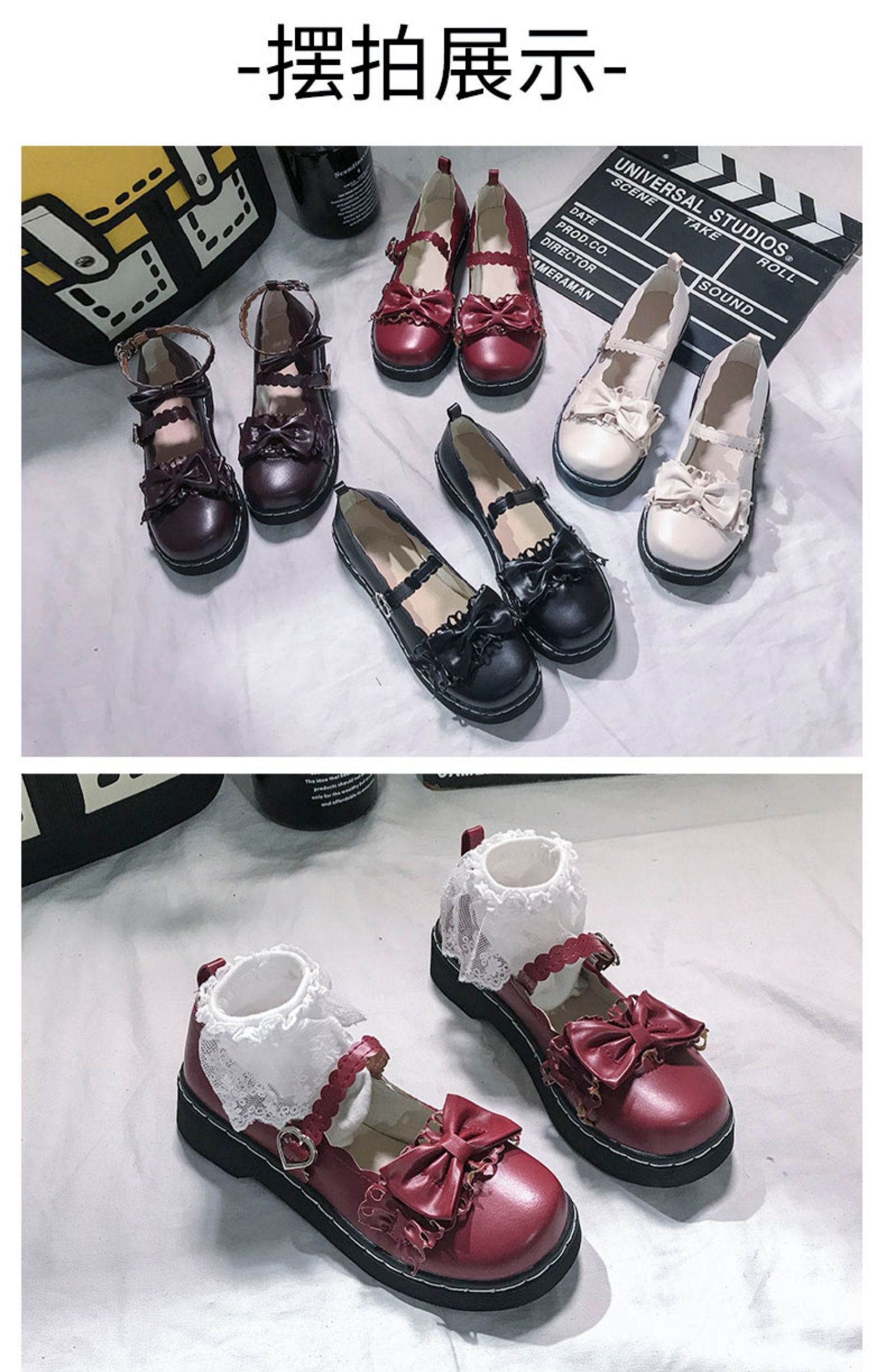 梅露露原创lolita鞋子甜心圆头学生单鞋洛丽塔女仆制服jk小皮鞋女 酒
