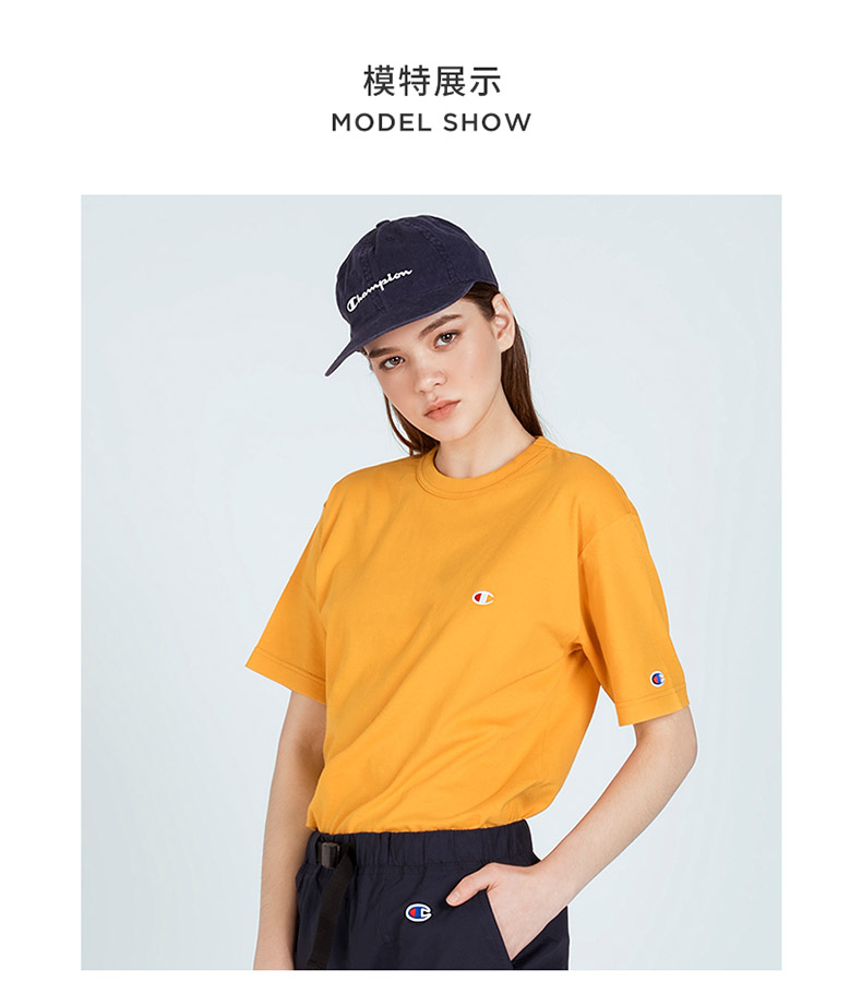 日版champion冠军圆领t恤正品刺绣小logo休闲运动情侣短袖上衣c3p300
