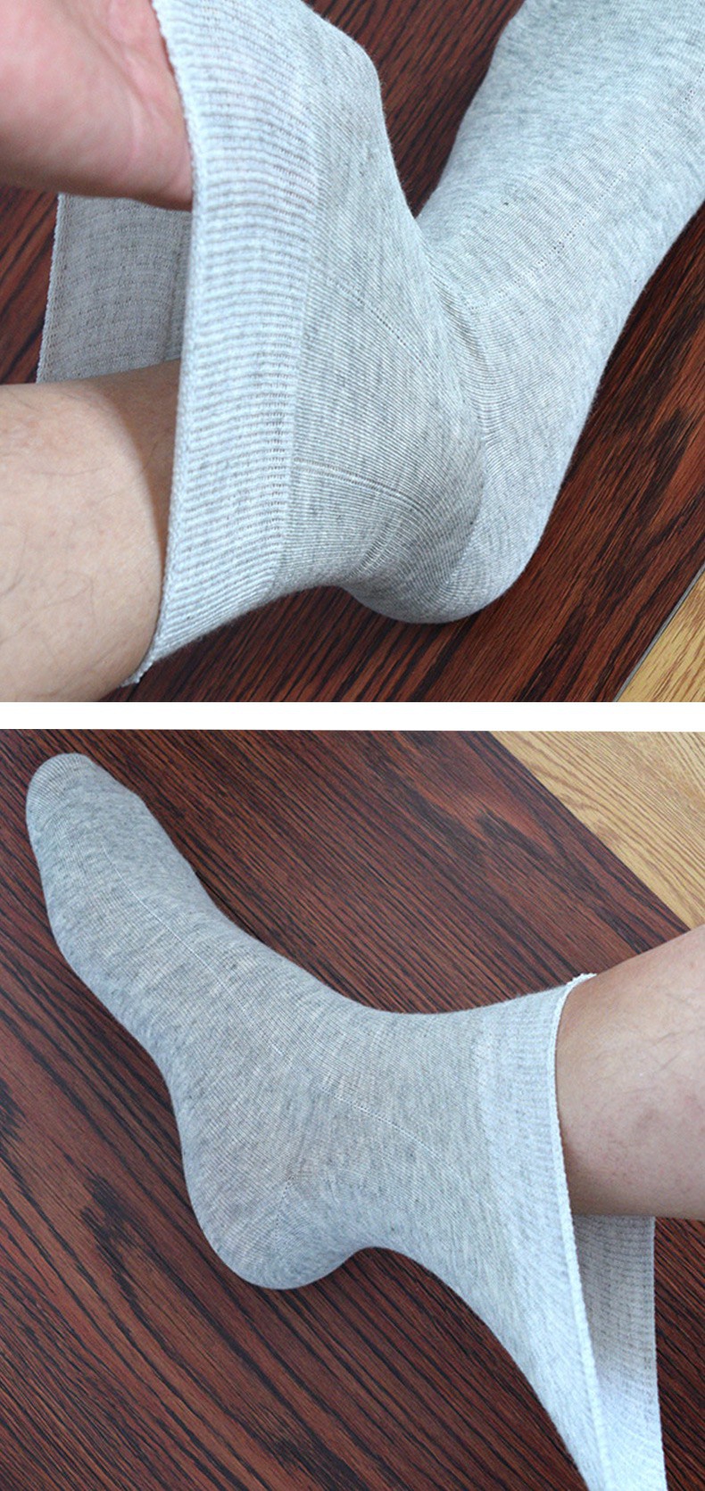 加肥加大码袜子男士松口袜纯色棉袜中筒袜中老年无勒痕松口袜宽松 费