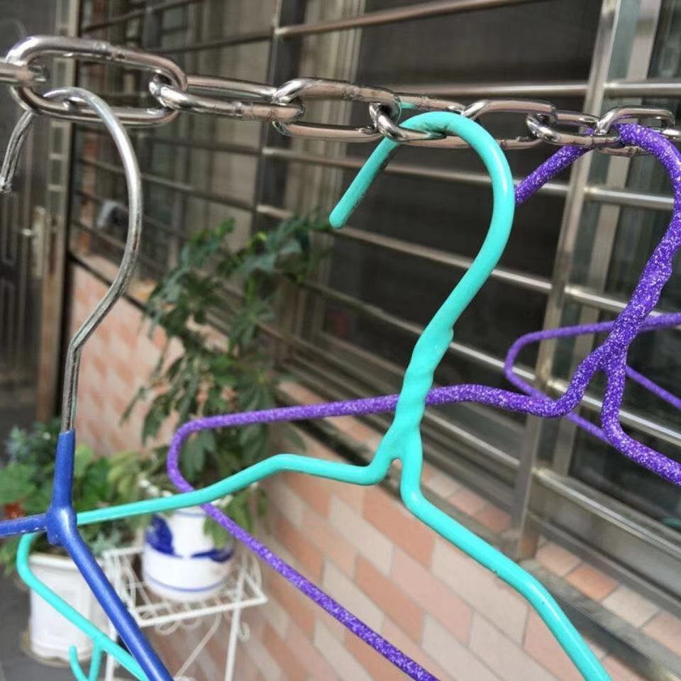 304不锈钢链条晾衣绳不锈钢晾衣服铁链防风室外户外晒衣绳带挂钩 3