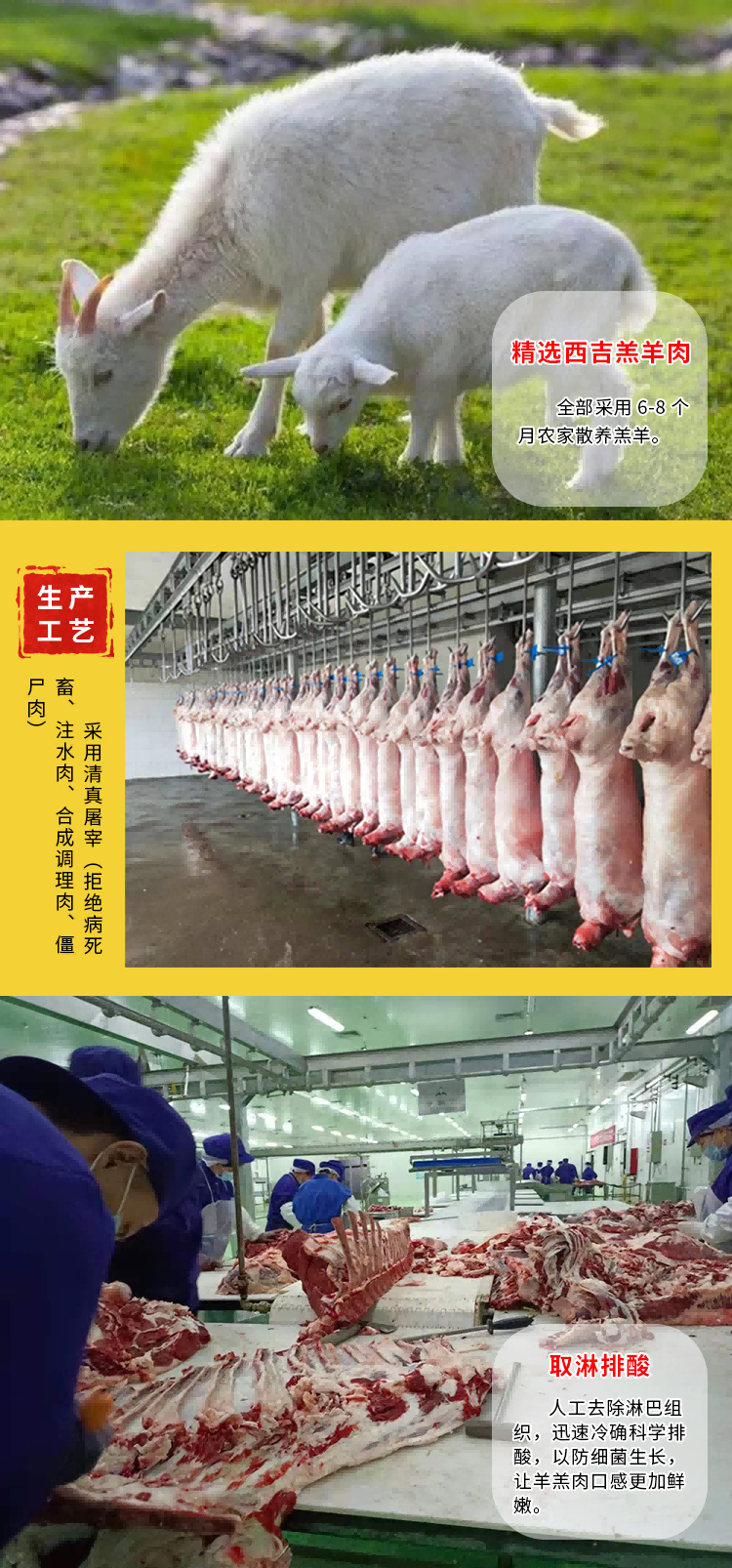 货出六盘羊肉宁夏西吉货出六盘精选农户散养羔羊宁夏羔羊肉羊肉卷252g 袋 4生鲜特产冷鲜肉火锅食材顺丰空运