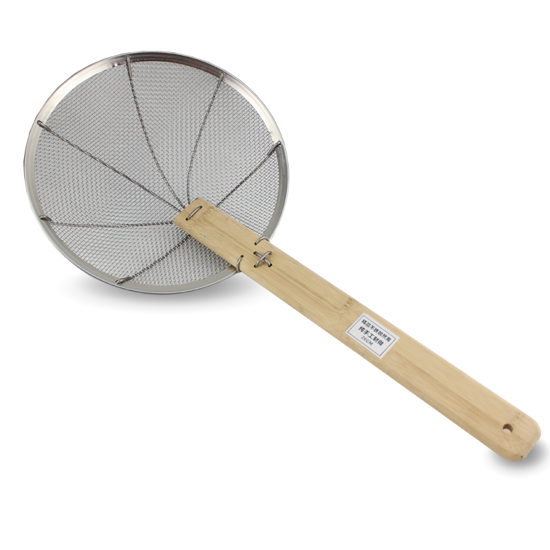 iteaq小笊篱食堂大漏勺竹把笊篱26cm