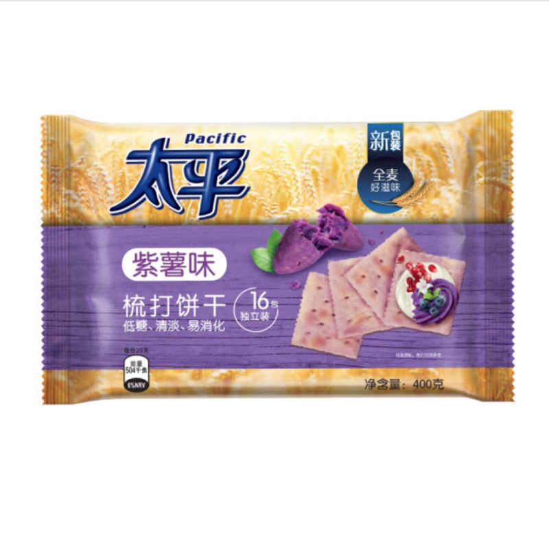 太平苏打饼干紫薯口味400g
