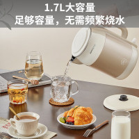 九阳(Joyoung)热水壶烧水壶电水壶1.7L 内外双钢双层防烫316L不锈钢家用开水壶K17FD-W508