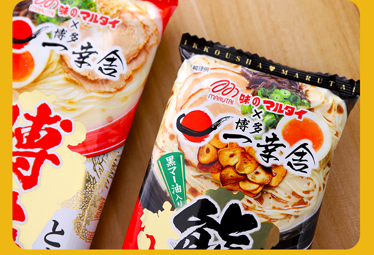 日本进口面食marutai玛尔泰一幸舍熊本蒜香博多蔬菜风味拉面182g