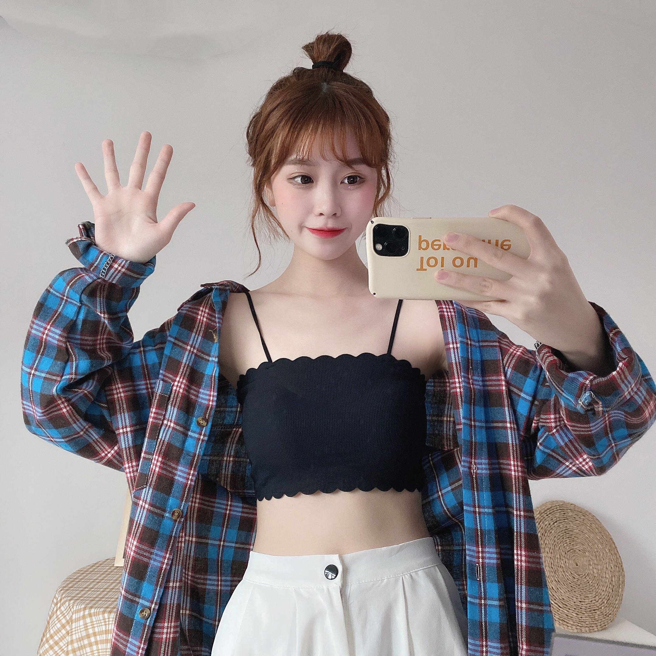 夏季新款韩版少女美背打底吊带裹胸围胸防走光学生内衣抹胸女fish