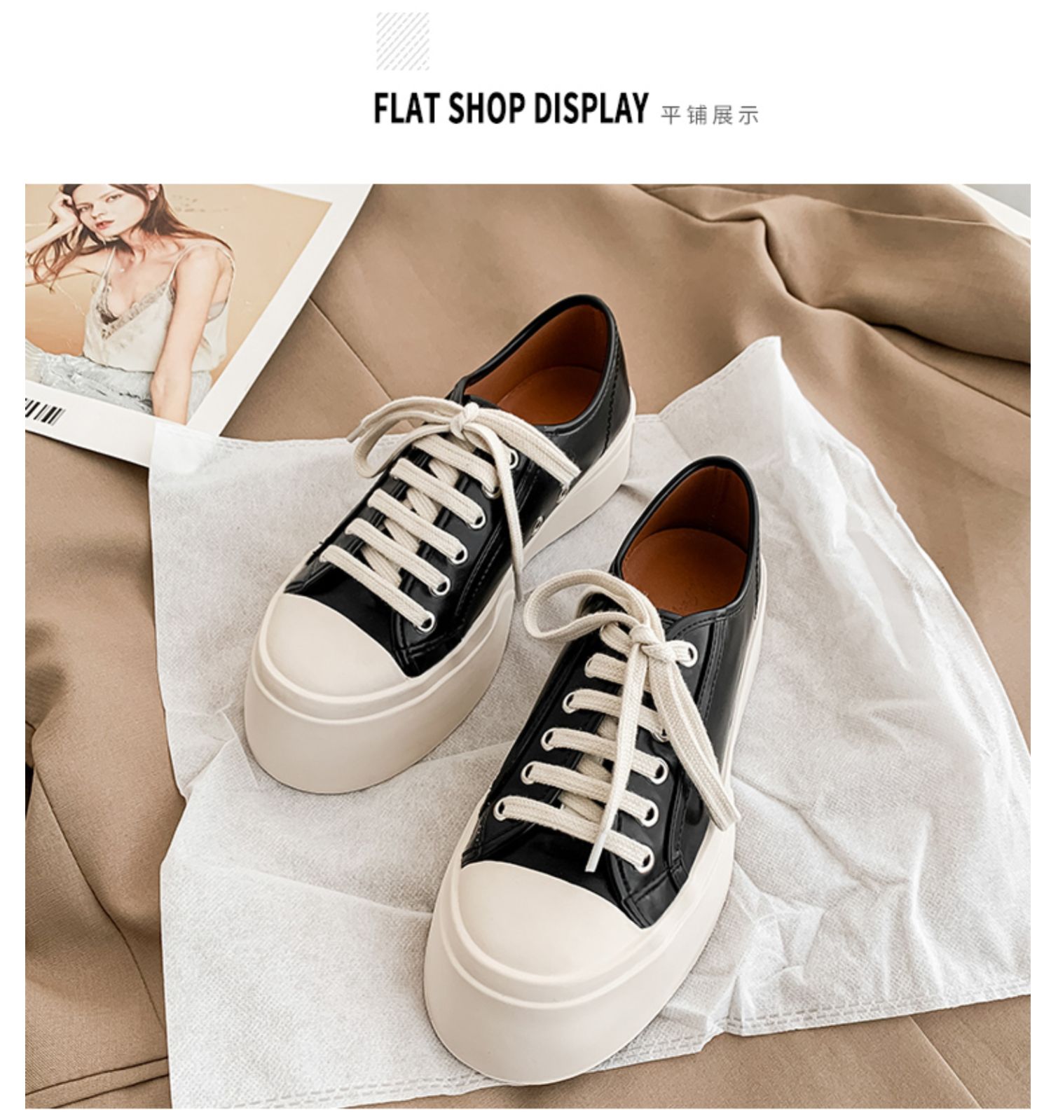 ideaminimona张绮贤同款鞋女2021网红憨憨厚底鞋小白鞋松糕休闲女鞋