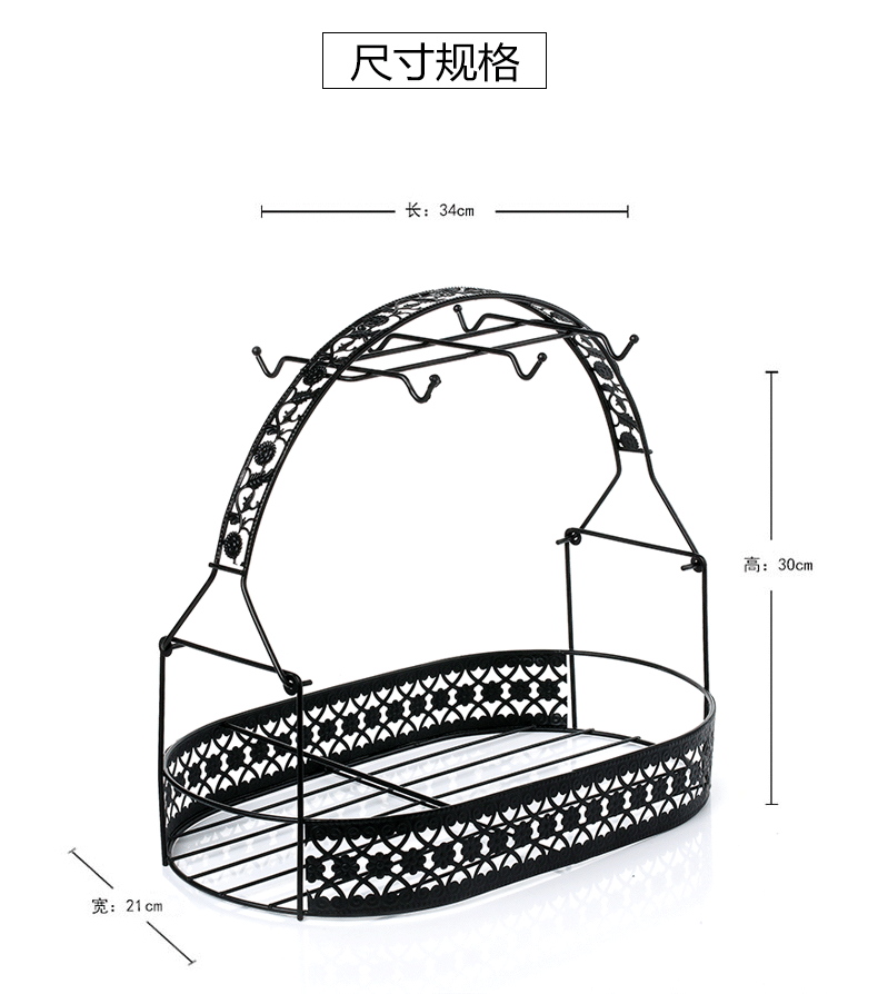 櫥櫃鐵藝籃子瀝水杯架 咖啡杯掛架不鏽鋼陶瓷茶杯馬克杯架置物架碟架