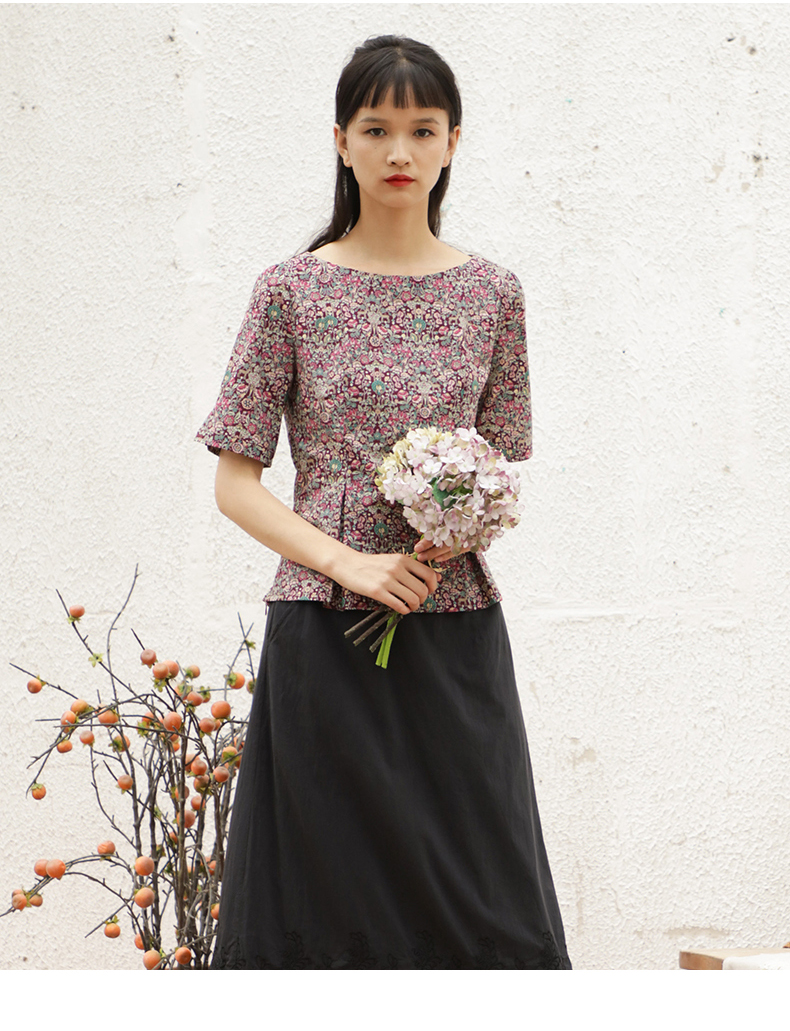 简约休闲短袖t恤女【价格 图片 品牌 报价】-苏宁易购布符女装旗舰