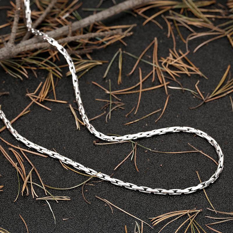 myfd项链男女中性s925银竹节链霸气潮牌嘻哈个性配链链子myn1931355cm