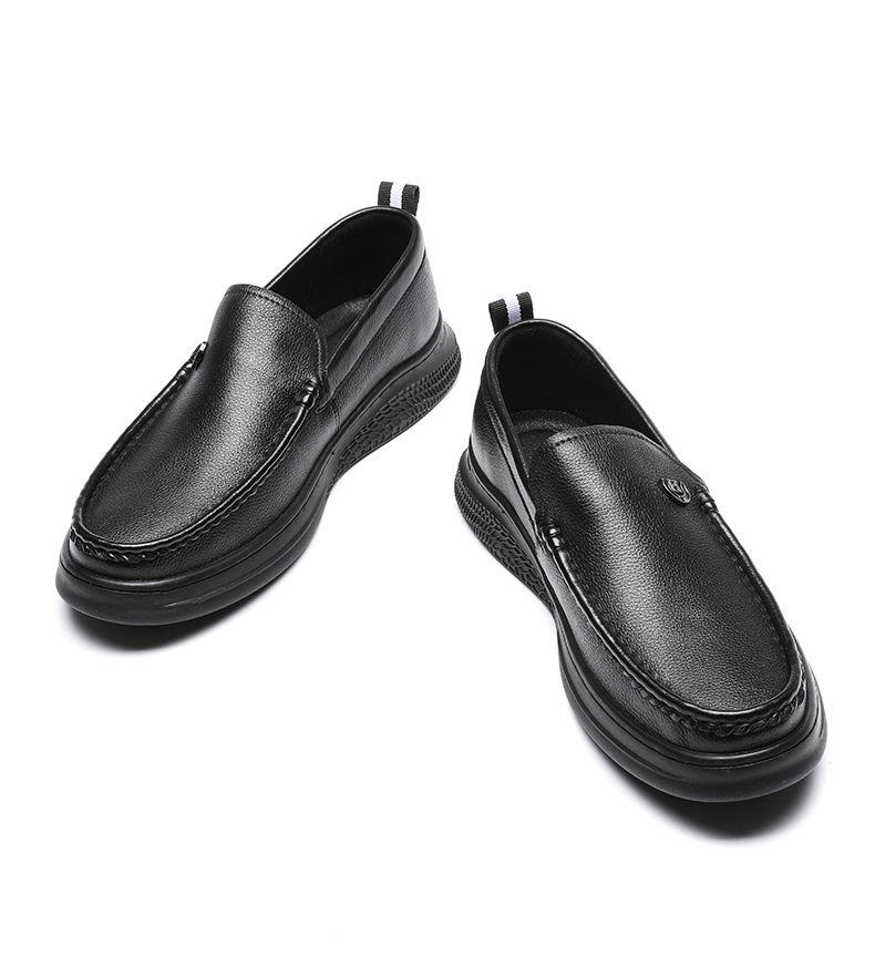 红蜻蜓男鞋2020春秋商务皮鞋男士真皮透气一脚蹬休闲鞋软底驾车鞋