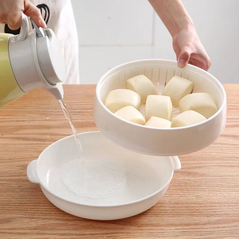 微波炉专用蒸笼热馒头饺子蒸盒方形可加水蒸包子蒸屉厨房加热用具方行