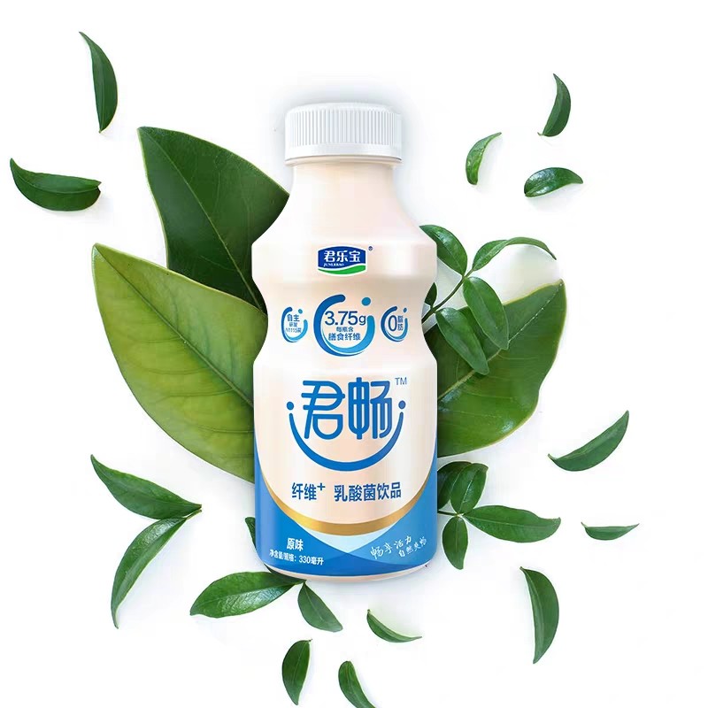 君乐宝君畅纤维乳酸菌益生菌益生元酸奶风味饮品330ml6瓶