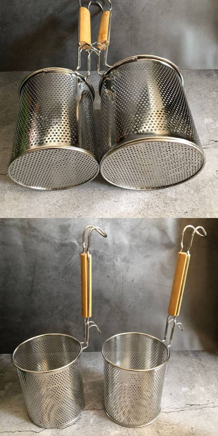 米线网漏不锈钢麻辣烫漏勺冒菜过滤网粉漏家用面条漏网关东煮漏勺 斜