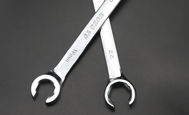 敬平双头六角开口油管扳手叉口呆板 汽车刹车油路拆卸专用工具6-27mm