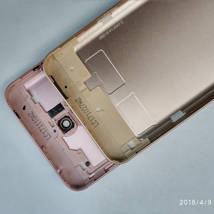 红米5plus后盖金属电池后盖后壳mee7手机外壳前框中壳中框蓝色后盖带