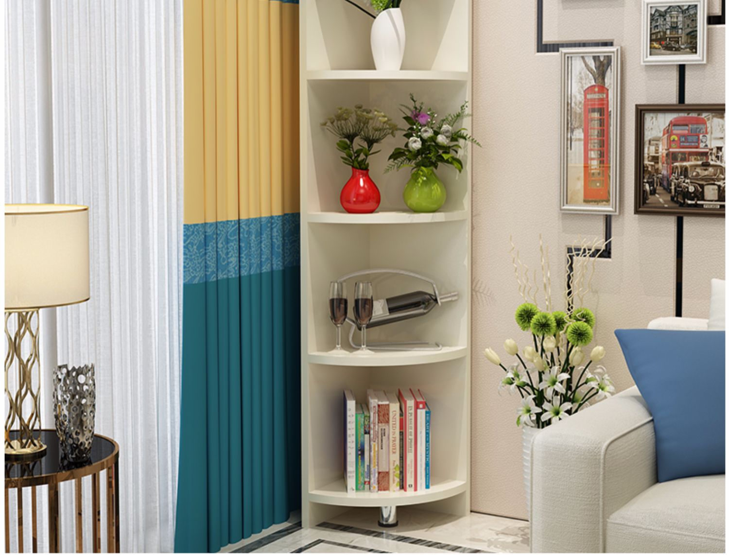 寻木匠角柜转角柜墙角柜三角形储物柜客厅卧室收纳柜拐角边角角落